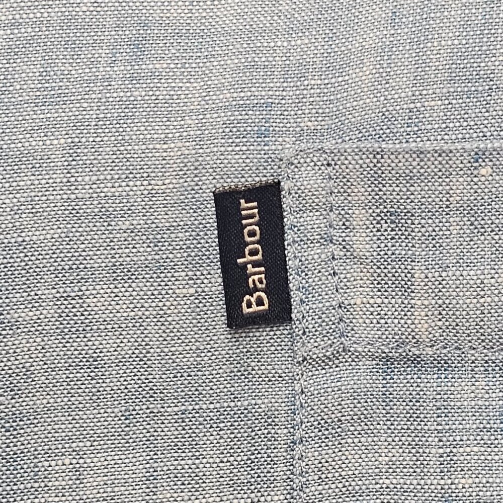 Barbour Linen Regular Fit Button Down Xl - image 5